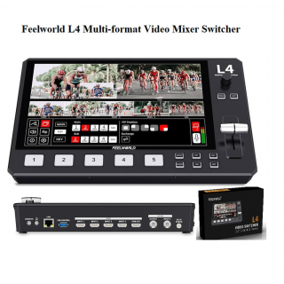 Feelworld L4 Multi Video format Mixer Switcher Streaming Layar Sentuh